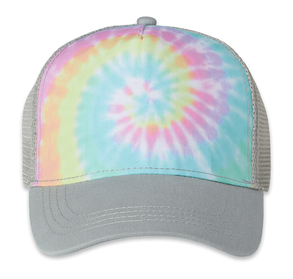 Colortone Five-Panel Tie-Dye Trucker Hat-default