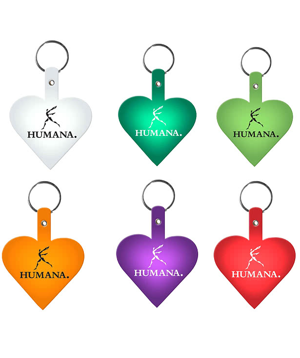 Heart Shaped Flexible Keychain
