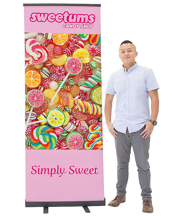 Full Color 31.5" x 83.5" Promotional Retractable Banner Kit