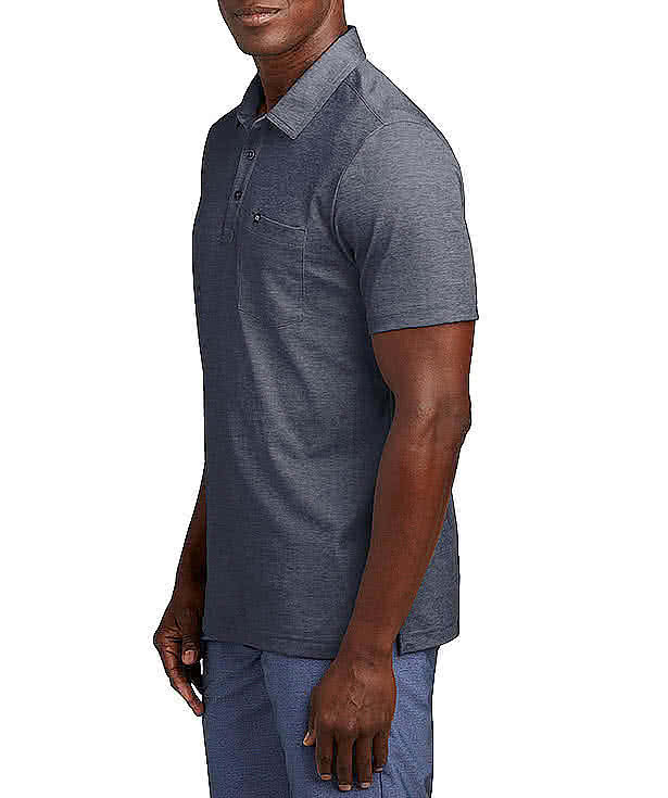 TravisMathew Oceanside Heather Performance Pocket Polo - Printed