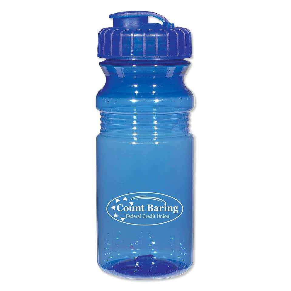 Full Color 20 oz. Poly-Clear Fitness Water Bottle (Case of 100)