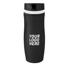 Full Color 14 oz. Persona Wave Trail Vacuum Insulated Tumbler - Color: Black / White