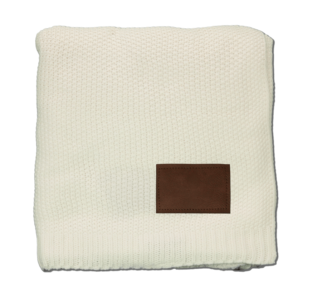 Laser Engraved Aliesh Crochet Knit Throw Blanket-default