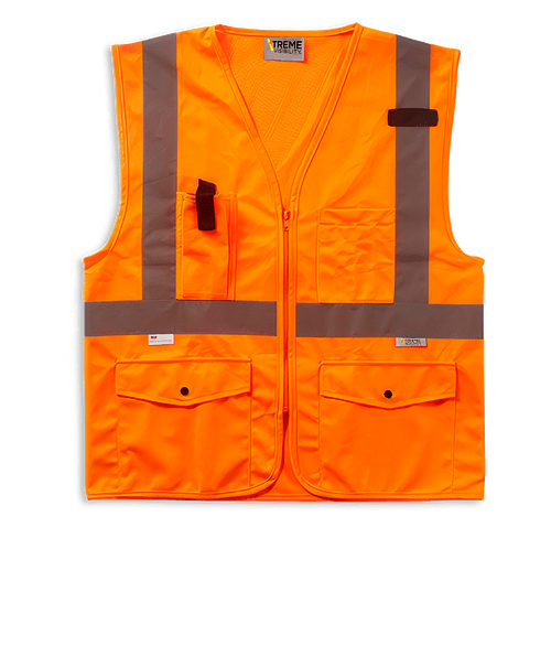Vantage Xtreme Visibility Surveyor Class 2 Safety Vest in Orange
