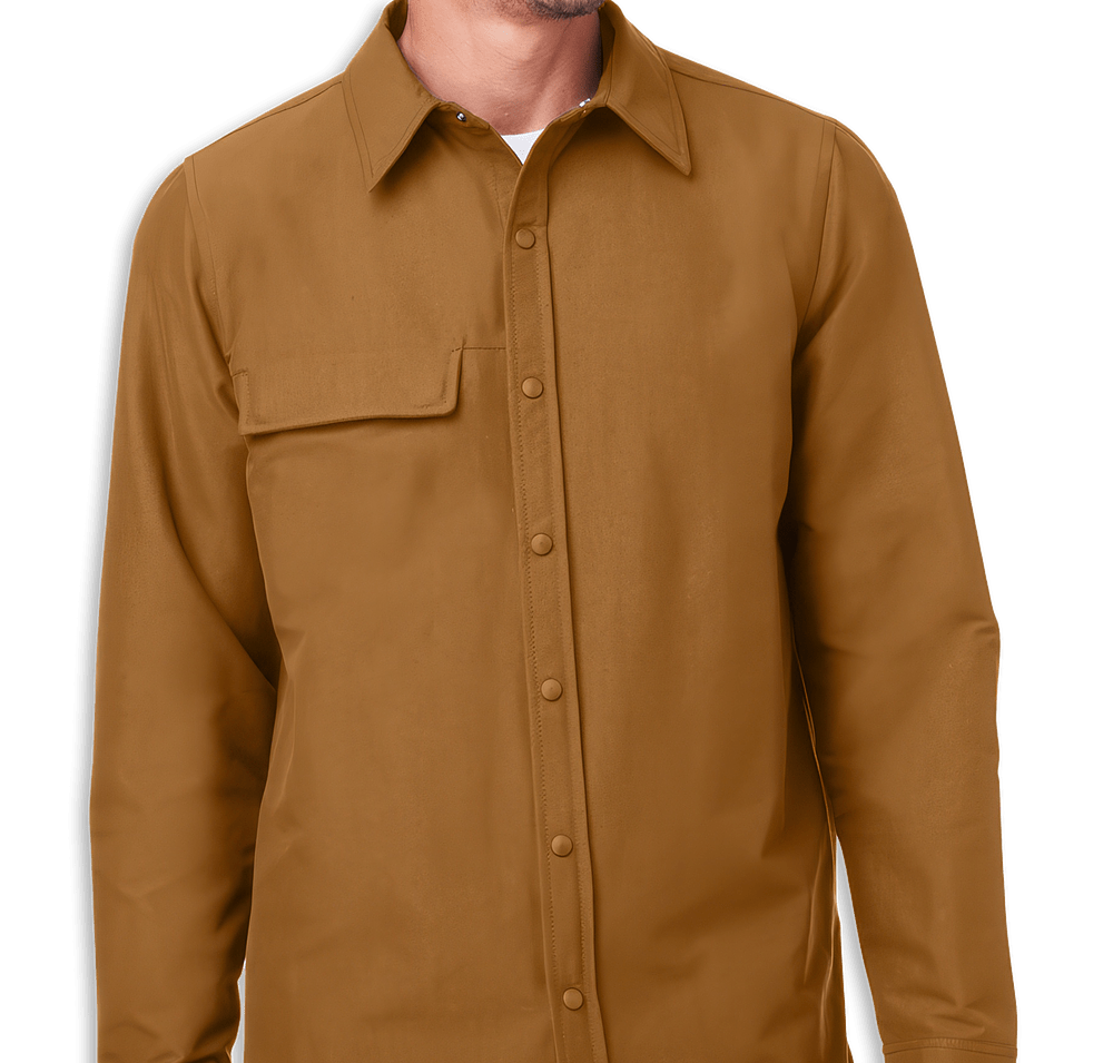 Harriton Flex Twill Long Sleeve Overshirt - Embroidered-default