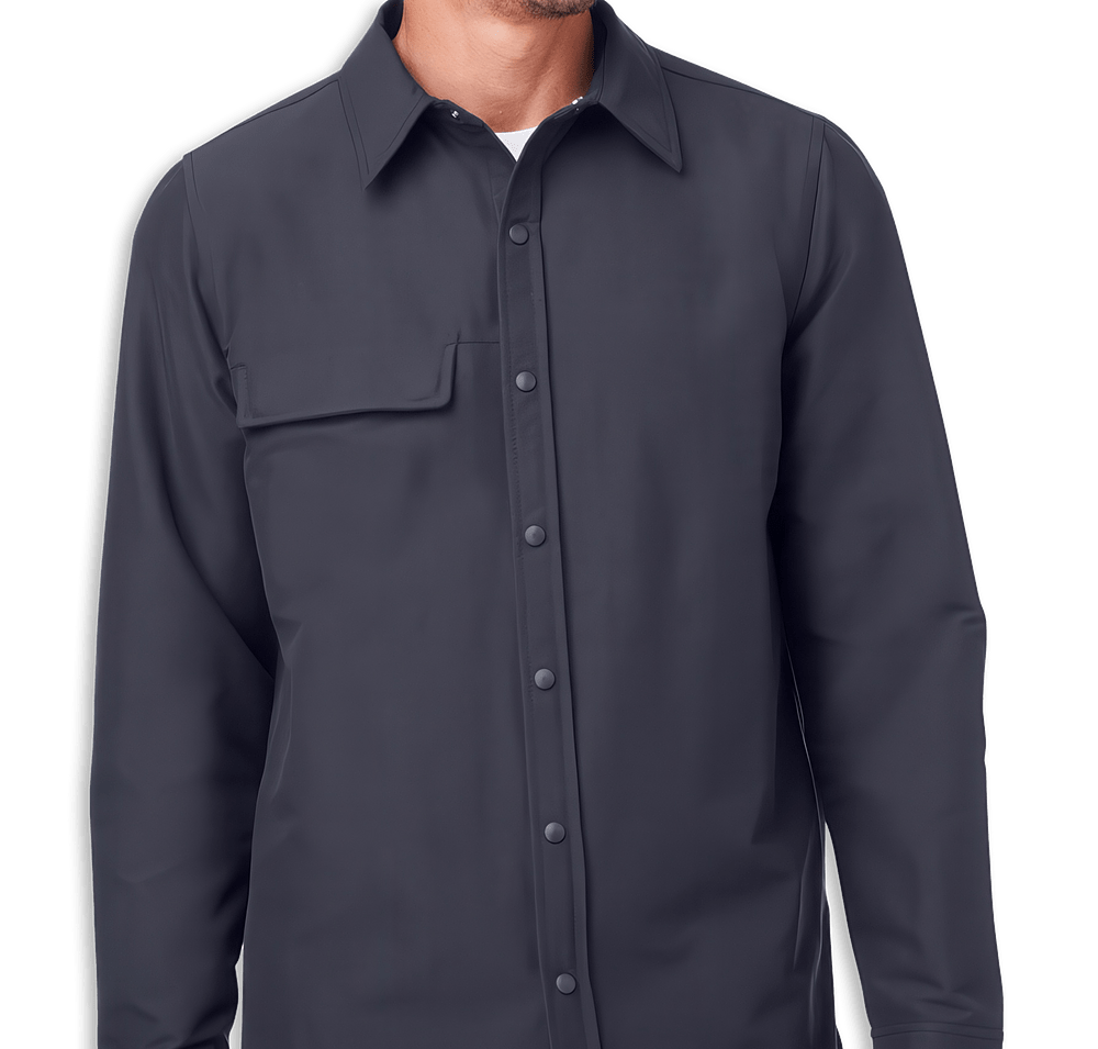 Harriton Flex Twill Long Sleeve Overshirt-default