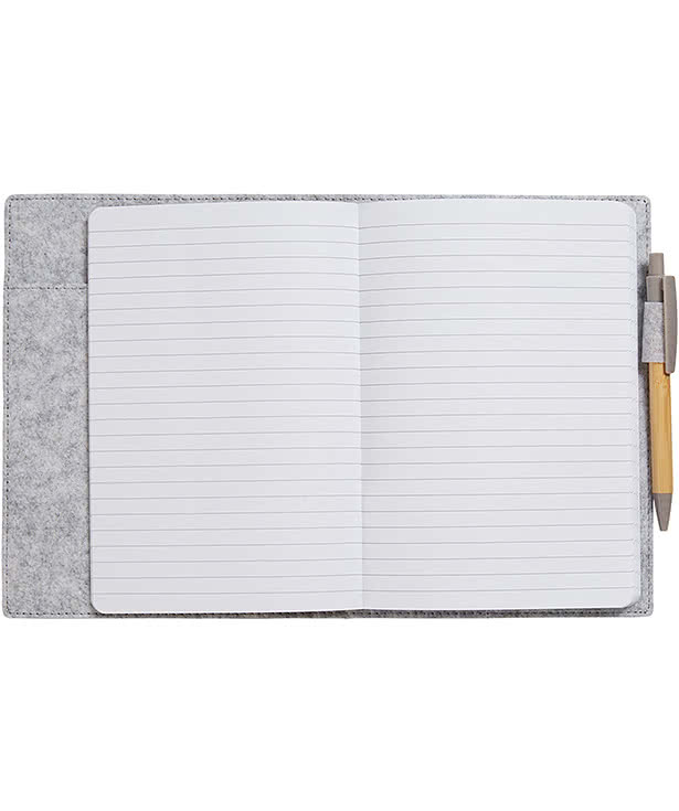 Econscious Grove Refillable Bamboo Hard Cover Notebook with Pen