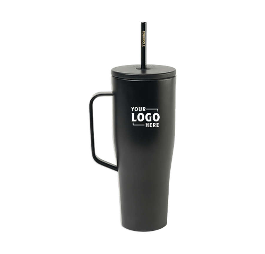 Corkcicle 30 oz. XL Cold Cup Tumbler with Straw in Matte Black