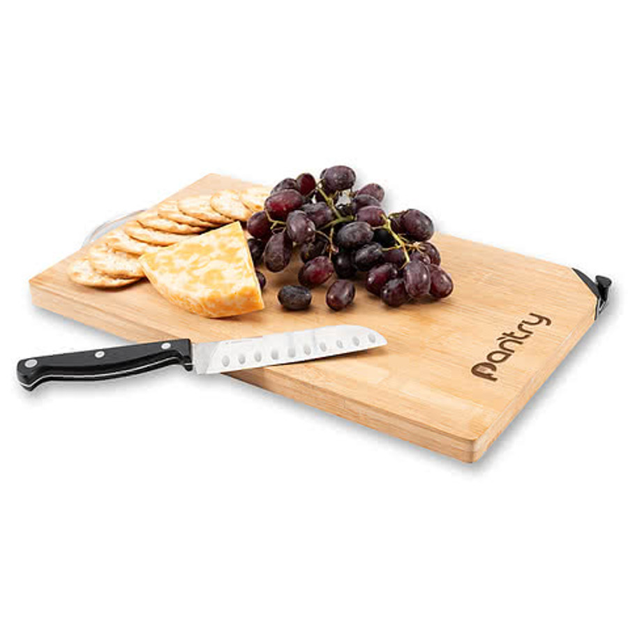 Bamboo Cutting Board w/Knife Sharpener in Bamboo