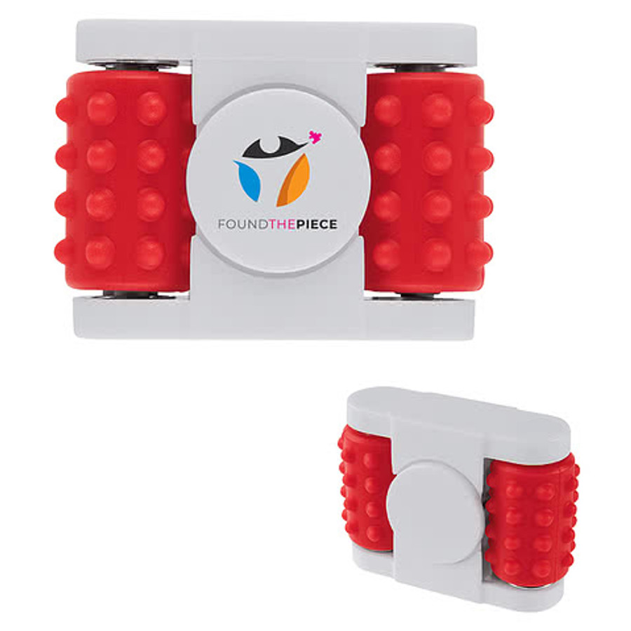 Mini Fun Spinner Sensory Toy in WHITE WITH BLACK