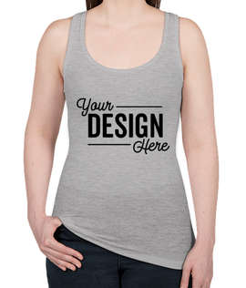 Next Level Women's Slim Fit Jersey Racerback Tank - Color: Light Heather Grey