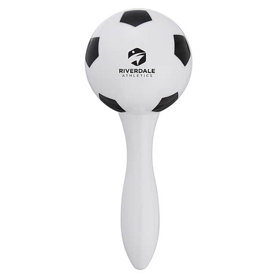 Soccer Maracas in WHITE