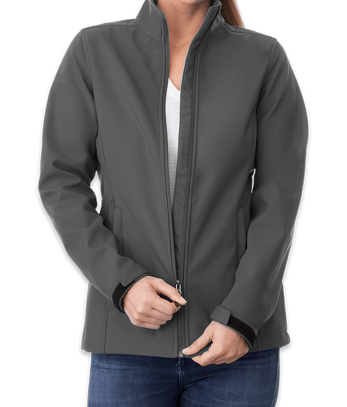Elevate Women's Maxson Stretch Soft Shell Jacket in Grey Storm