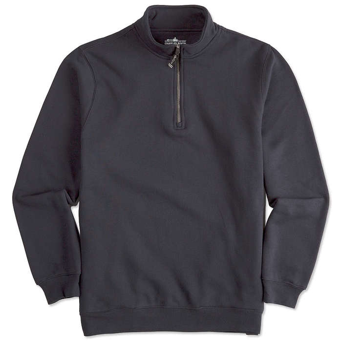 Design Custom Embroidered Charles River Pocket Quarter Zip Sweatshirts  Online at CustomInk