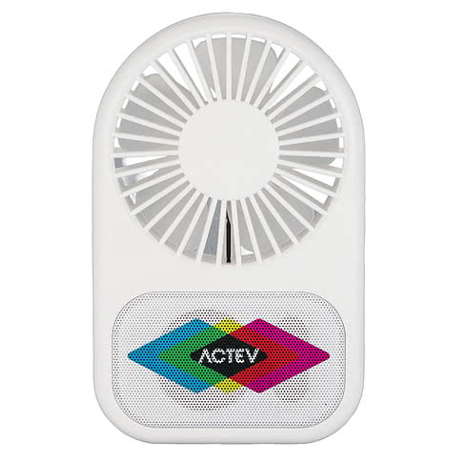 Audio Breeze Desktop Fan with Bluetooth Speaker in White