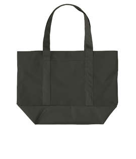 Large Poly Zippered Boat Tote Bag - Color: Black / Black
