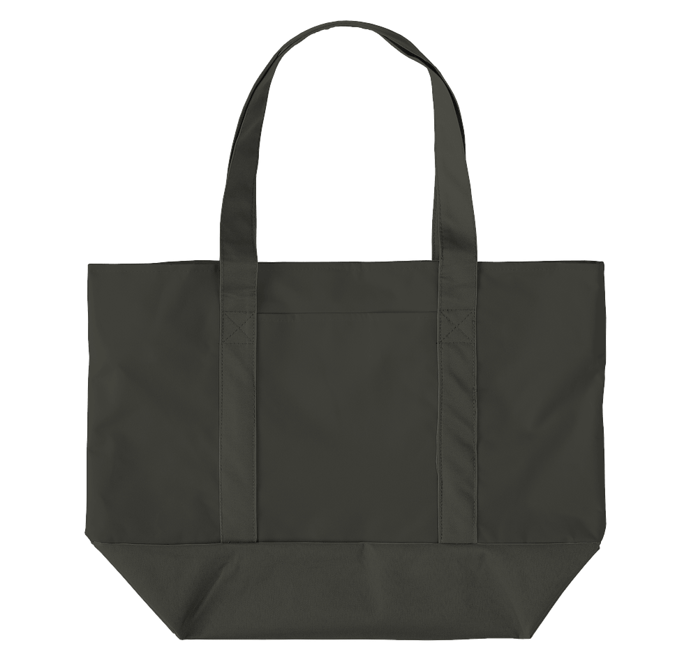 Embroidered Large Poly Zippered Tote Bag-default