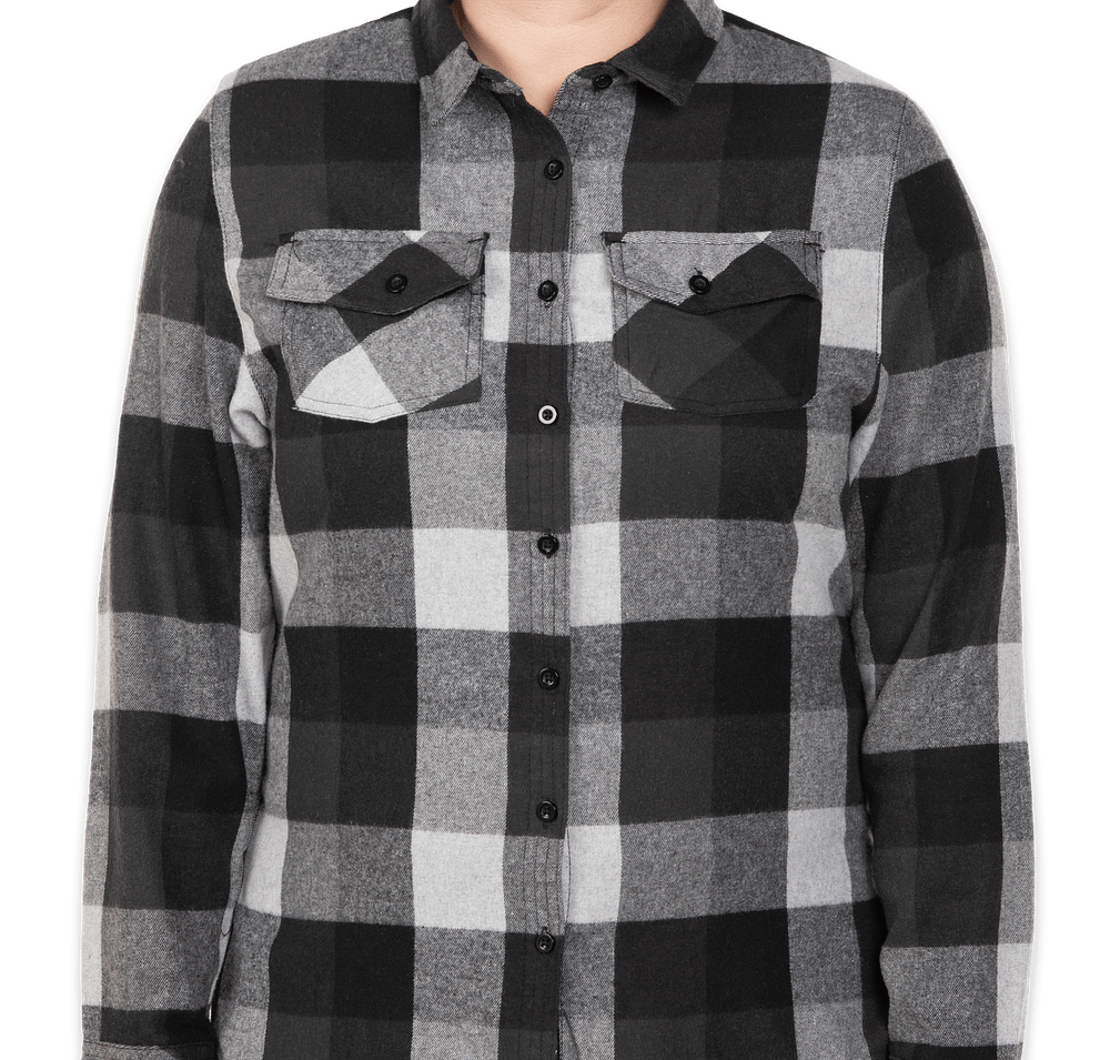 Burnside Women's Plaid Flannel Long Sleeve Shirt-default