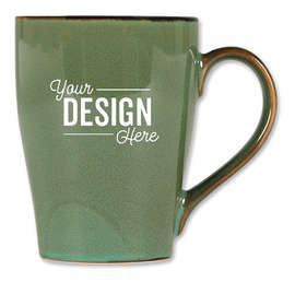 16 oz. Ceramic Two-Tone Sherwood Mug - Color: Willow Green / Black