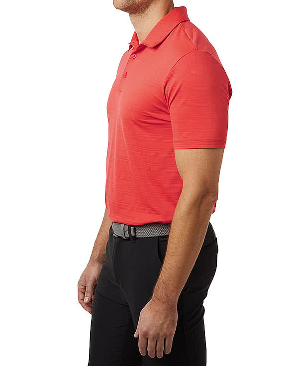 Adidas Textured Stripe Performance Polo - Embroidered