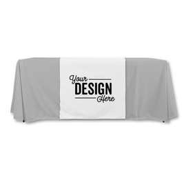 Full Color 7.5' Table Runner - Color: White