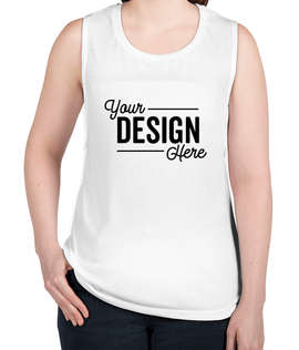 Bella + Canvas Women's Flowy Muscle Tank - Color: White