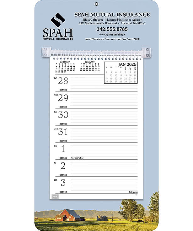 Full-Color Weekly Memo Calendar
