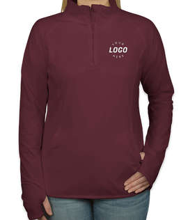 Sport-Tek Women's Performance Half Zip Pullover - Color: Maroon