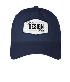 Ahead Largo Washed Twill Baseball Hat with White Hexagon Patch - Color: Nautical Blue