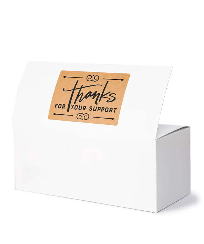 Full Color 4" x 6" Brown Kraft Paper Rectangle Roll Labels (Roll of 500)