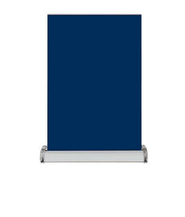 Full Color Large Mini Promo Retractable Tabletop Banner - Color: Navy