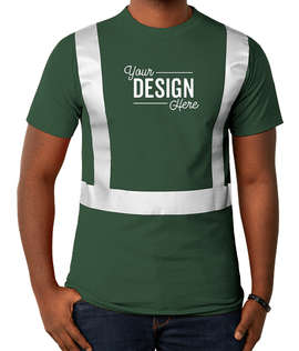 Bayside USA-Made Reflective 100% Cotton T-shirt - Color: Forest Green