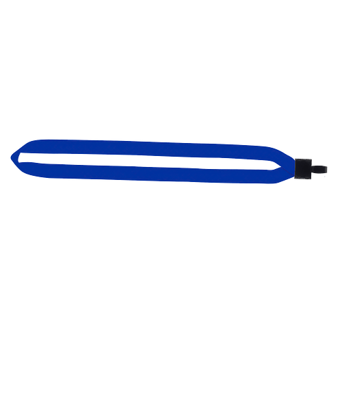 3/4" Polyester Lanyard with Non-Swivel Plastic Hook in Royal Blue