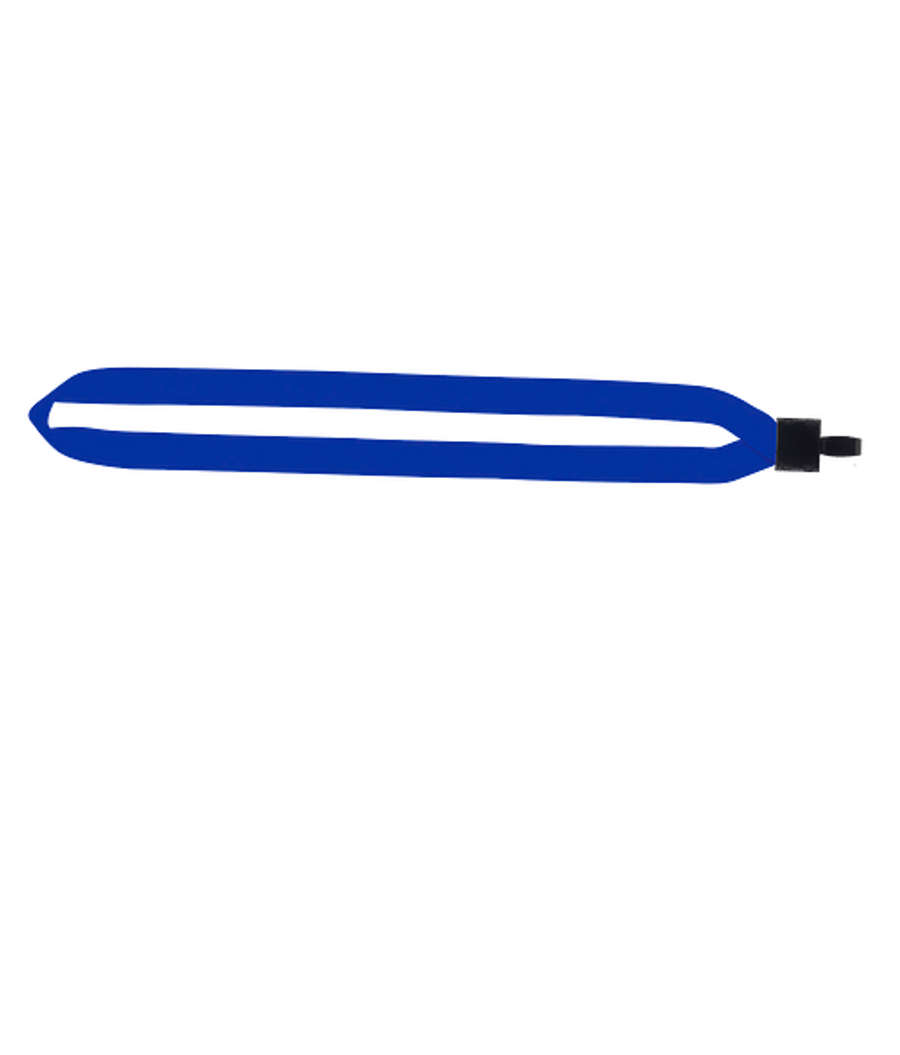 3/4" Polyester Lanyard with Non-Swivel Plastic Hook in Royal Blue