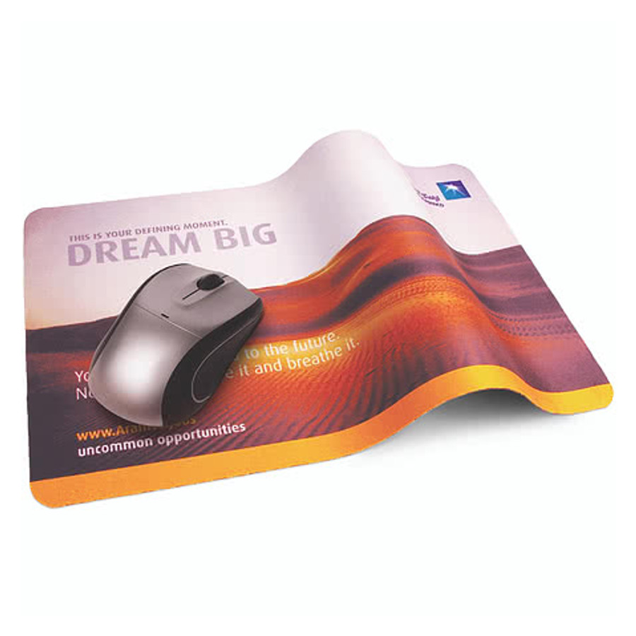 Full Color Travel Soft 3-in-1 Microfiber Mouse Pad in Orange