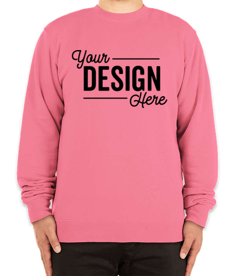 Independent Trading Pigment Dyed Crewneck Sweatshirt in Pigment Pink