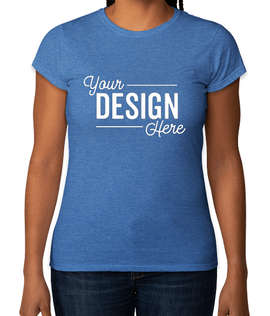 Gildan Women's Slim Fit Softstyle Jersey T-shirt - Color: Heather Royal