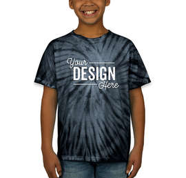 Dyenomite Youth 100% Cotton Tonal Tie-Dye T-shirt - Color: Black