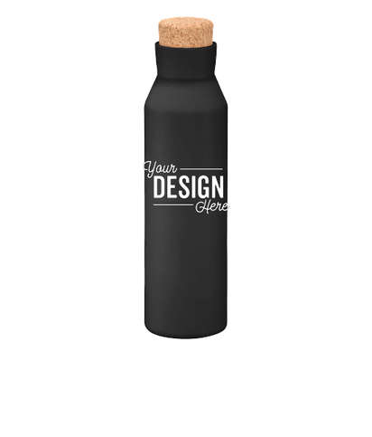 20 oz. Copper Vacuum Insulated Water Bottle with Screw-on Lid - Black