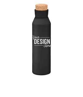 20 oz. Copper Vacuum Insulated Water Bottle with Screw-on Lid - Color: Black