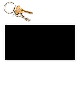 7.5 in. x 3.75 in. Rectangular Bumper Sticker - Color: Black