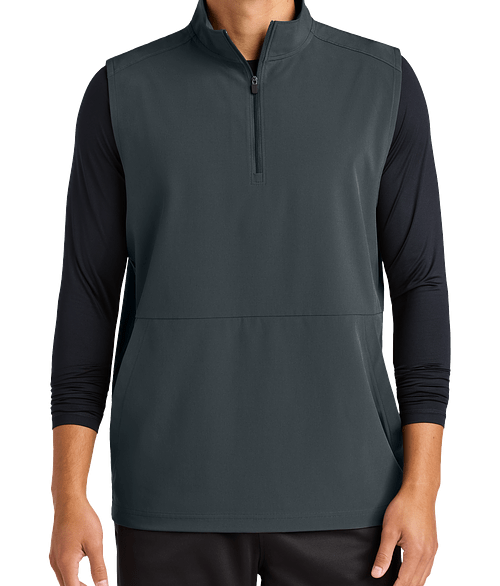 Sport-Tek Repeat Lightweight Quarter Zip Vest in Iron Grey