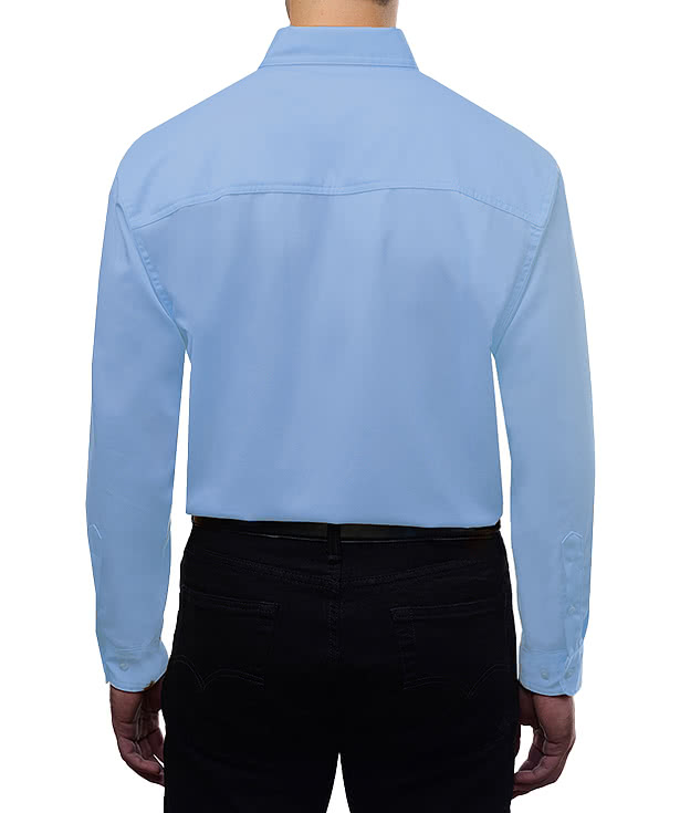 Blue Generation Stretch Poplin Long Sleeve Dress Shirt