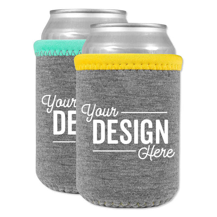 Heathered Jersey Neoprene Can Cooler