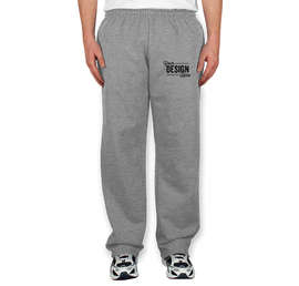 Gildan 50/50 Open Bottom Sweatpants - Color: Sports Grey
