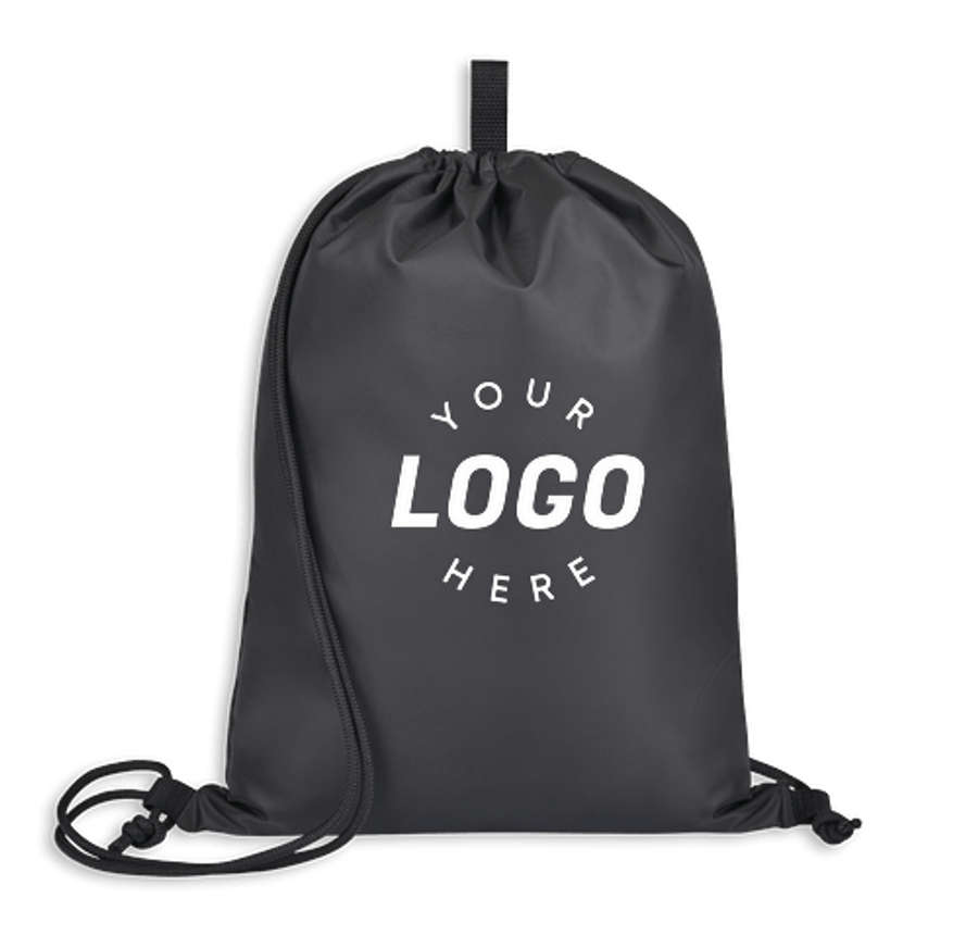 Repeat Lite Recycled Poly Drawstring Bag in Black