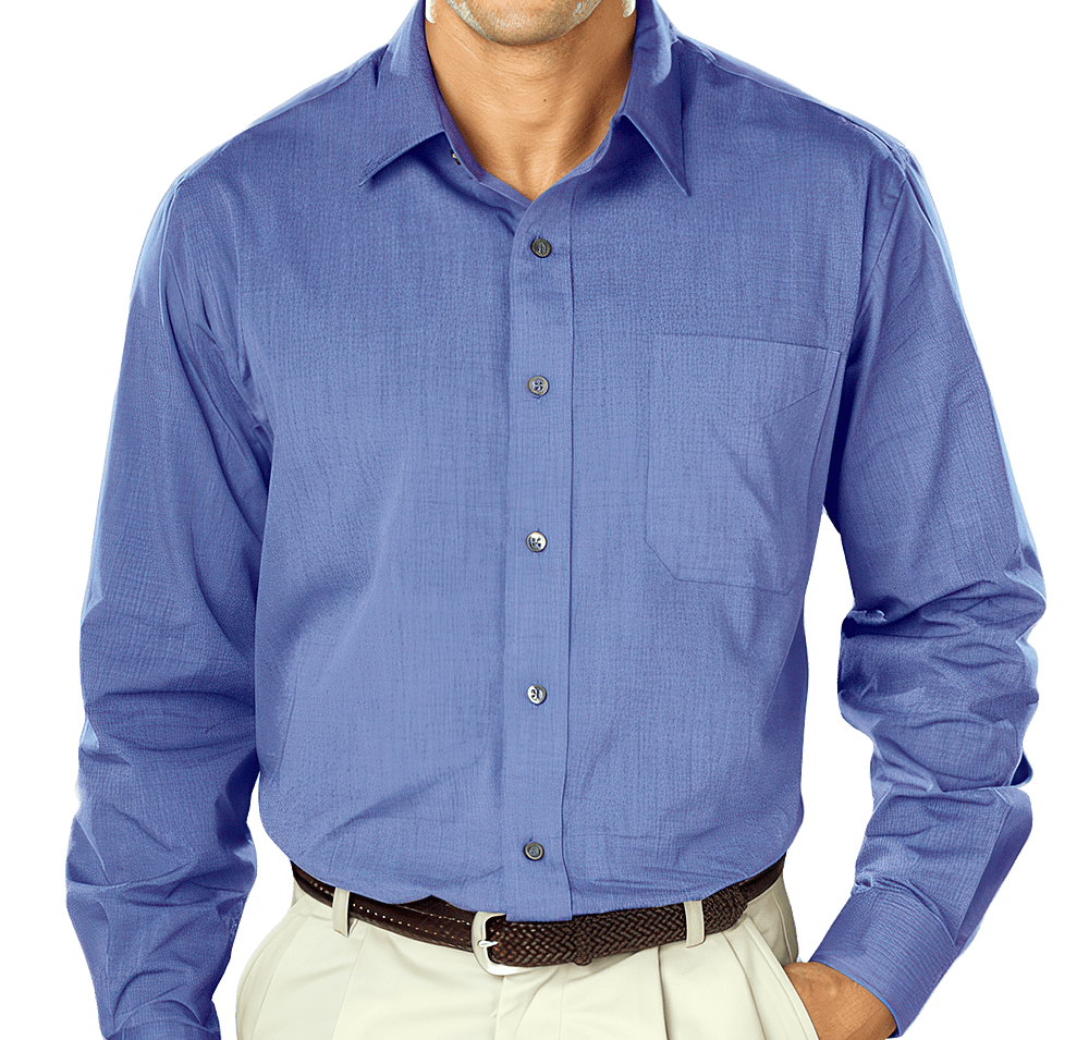 Blue Generation Crossweave Easy Care Long Sleeve Shirt - Printed-default