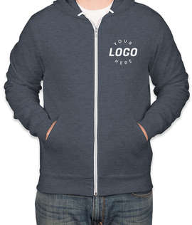 Bella + Canvas Ultra Soft Zip Hoodie - Color: Heather Navy