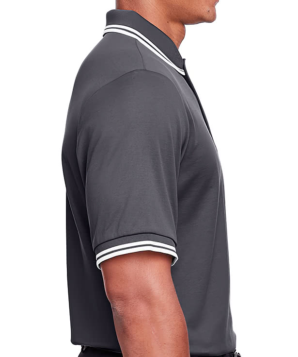 Devon & Jones CrownLux Plaited Tipped Performance Polo