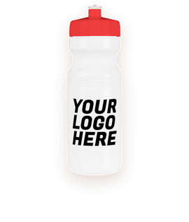 24 oz. Bike Water Bottle - Color: White / Red